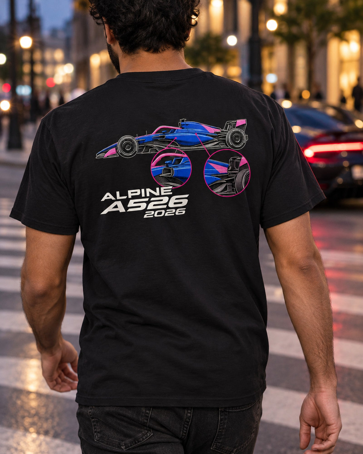 Alpine A526 F1 2026 Sidepod Sections Shirt, Formula 1 Fan Tee T-Shirt Black worn hero