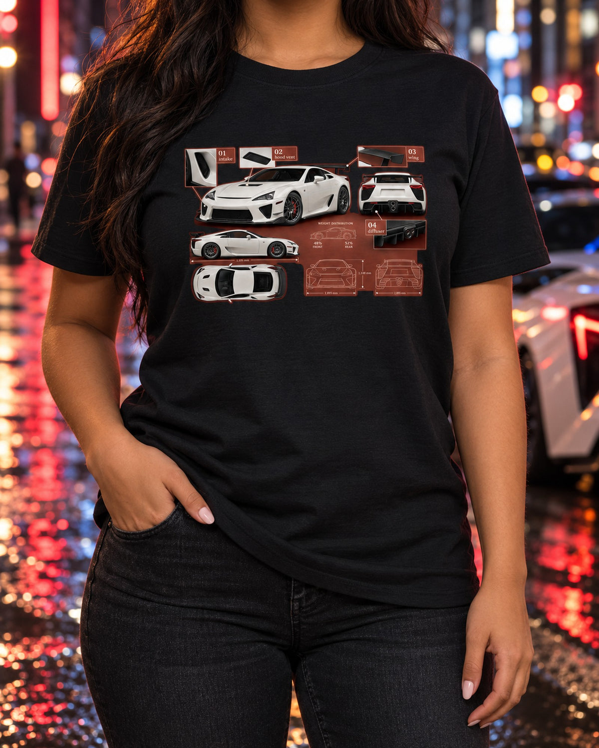 Lexus RC F Track Edition Aero Callout Shirt, 2020 Tee T-Shirt Black worn hero