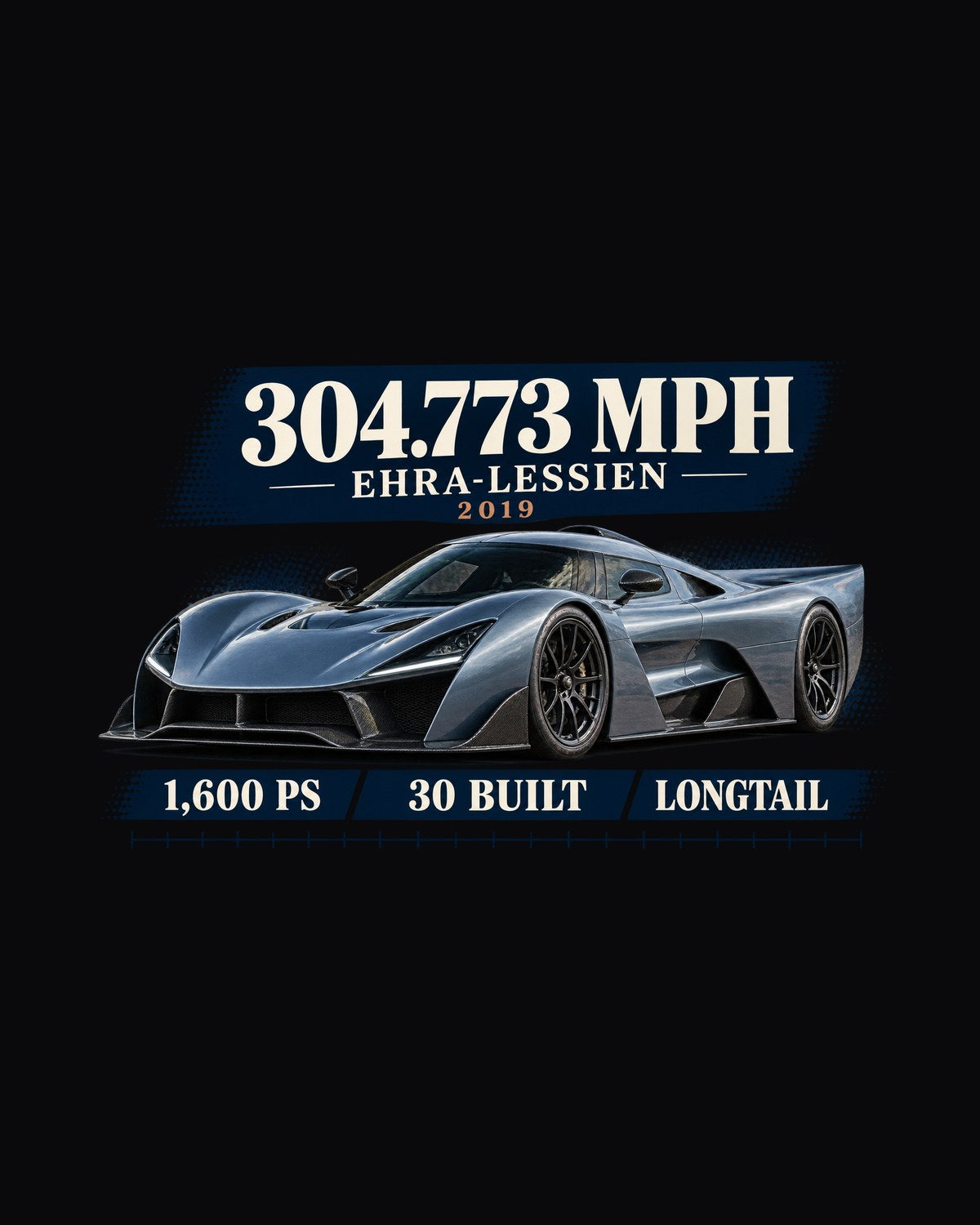 Chiron Super Sport 300+ Archive Panel Shirt, 304.773 MPH design only