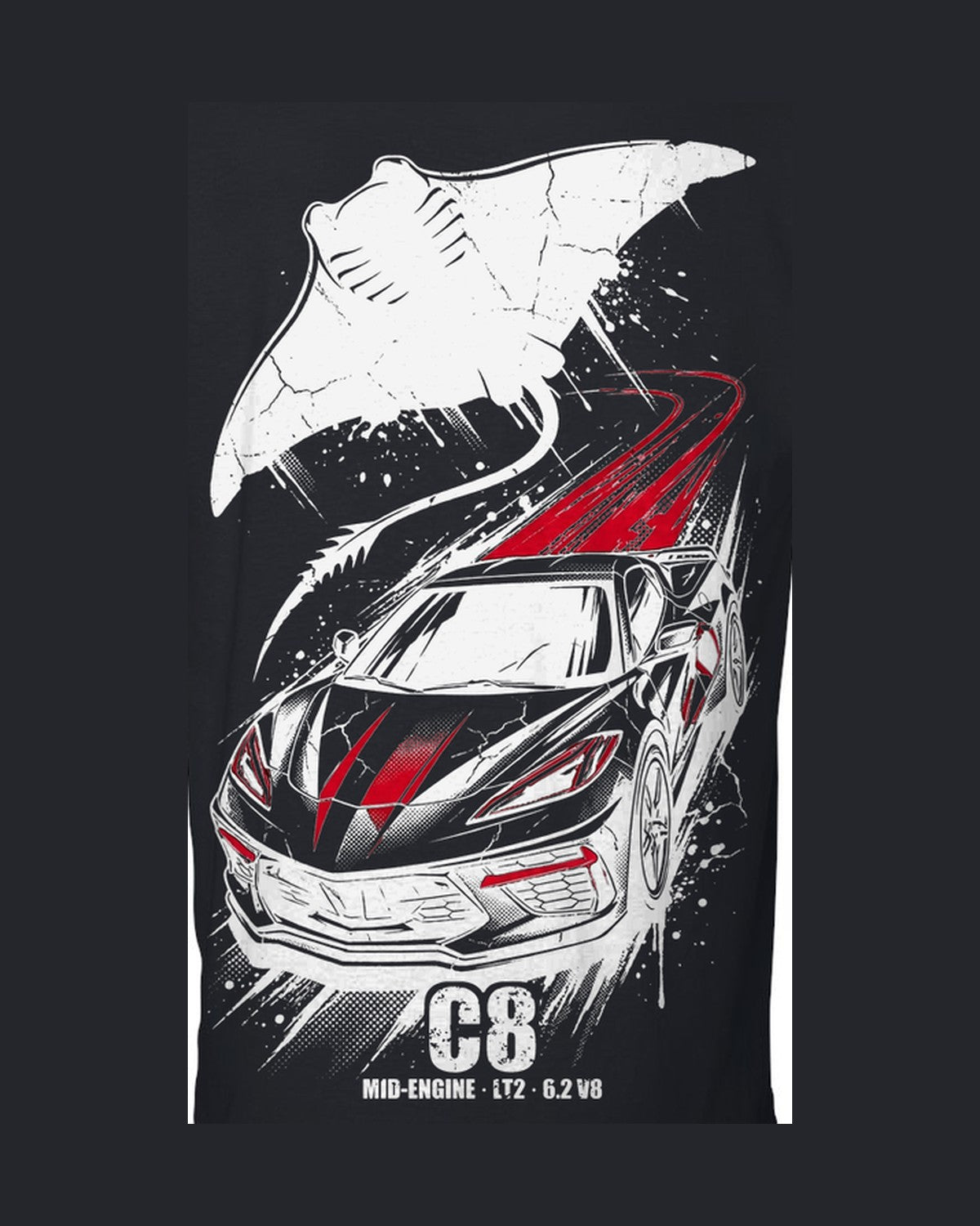C8 Corvette Manta T-Shirt design only