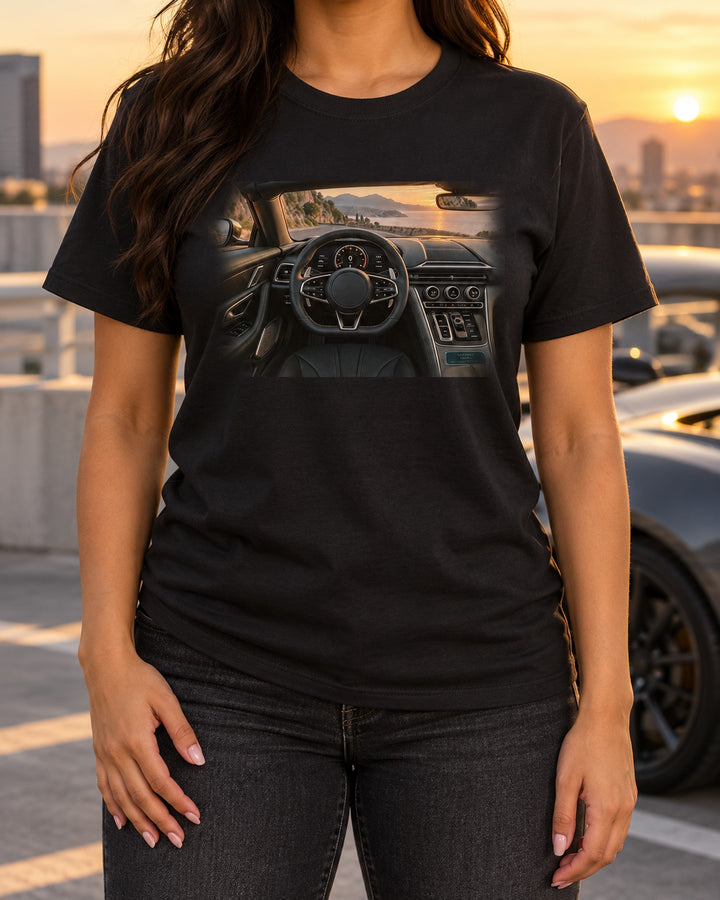 Aston Martin DB12 Volante 2024 Cockpit Gauge Shirt T-Shirt Black worn hero