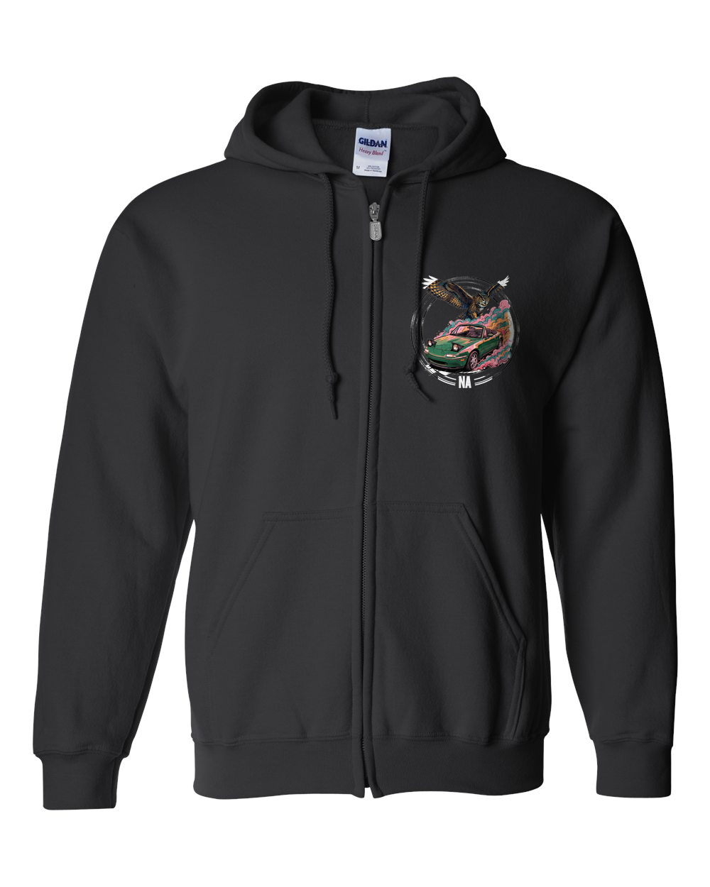 Zip Hoodie Black front