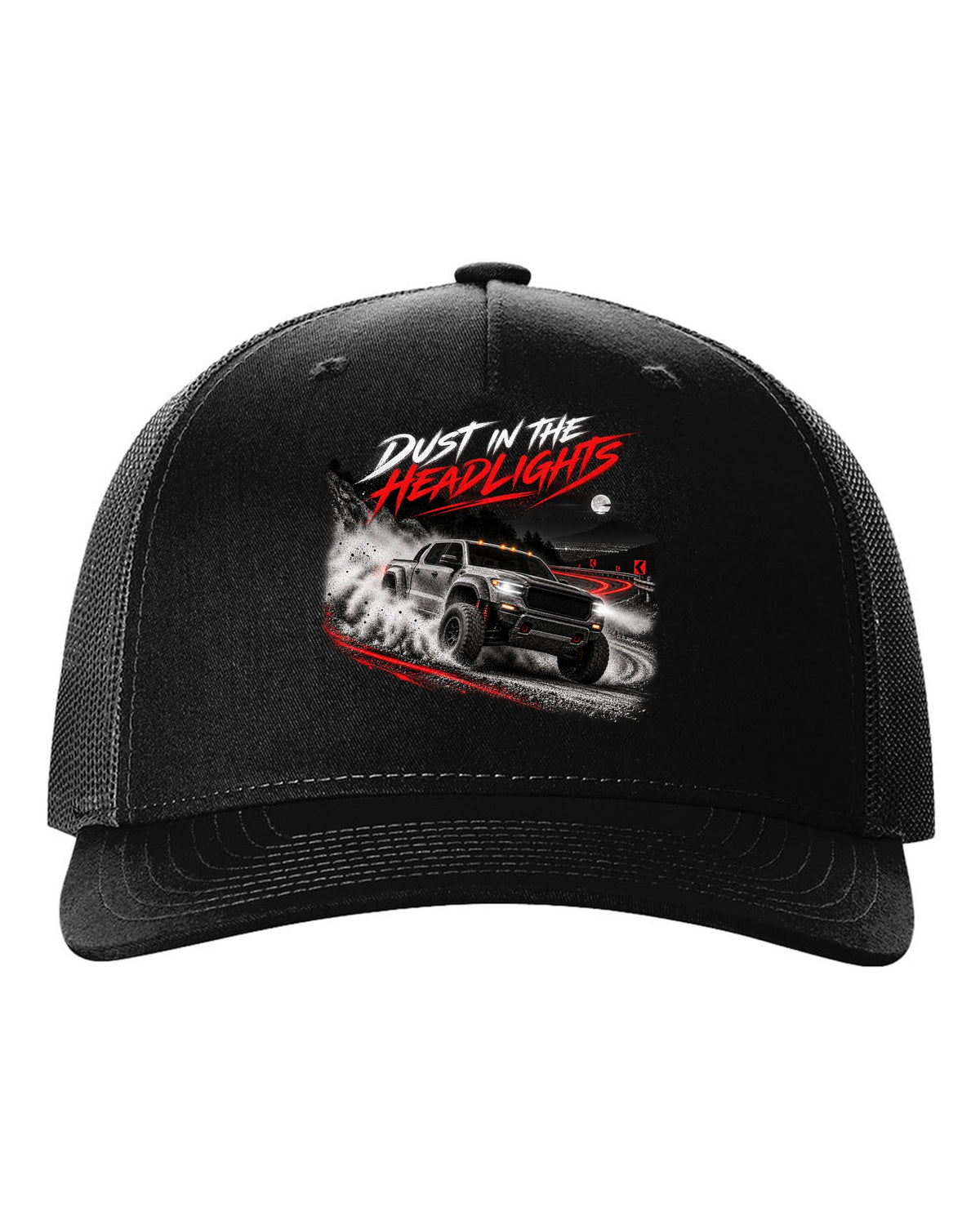 Ford Ranger Raptor 2024 P703 dust night print with Redback, 3.0 TT and 405 HP black hat front view with the design