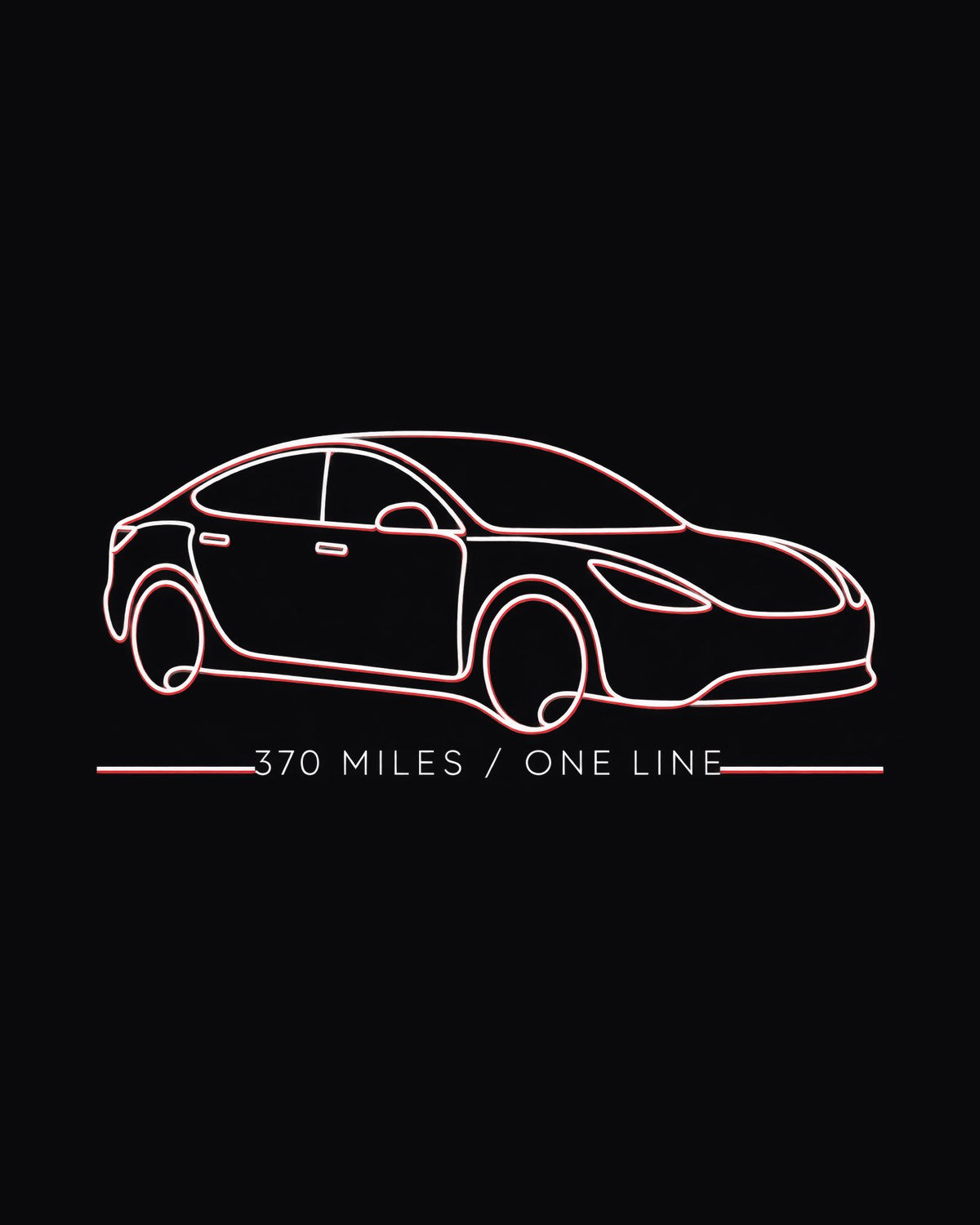Tesla Model S Raven Single Line Drawing Shirt, EV Gift design only