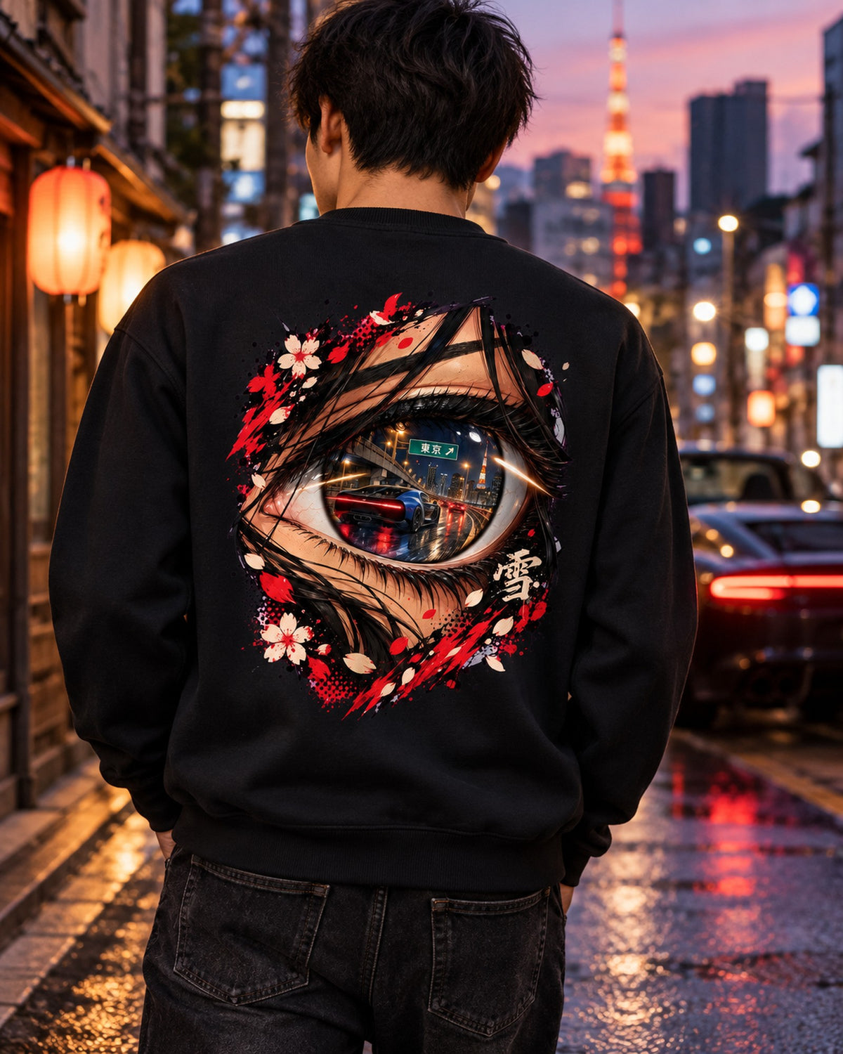 Bugatti Chiron Anime Girl Shirt, Hoodie & More Crewneck Black worn hero