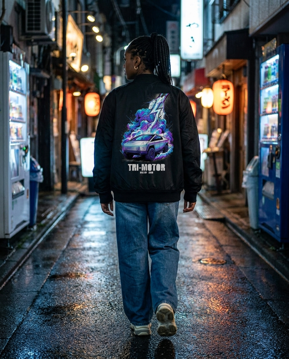 Black Bomber Jacket street