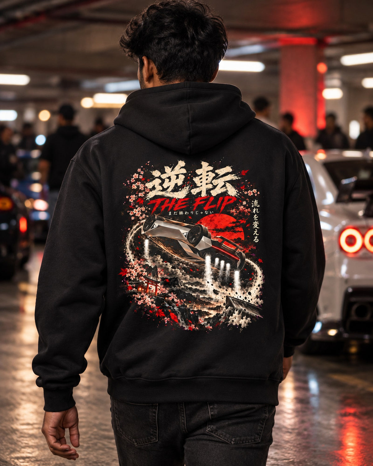 Tesla Roadster 2026 The Flip Shirt, Hoodie & More Pull Over Hoodie Black worn hero