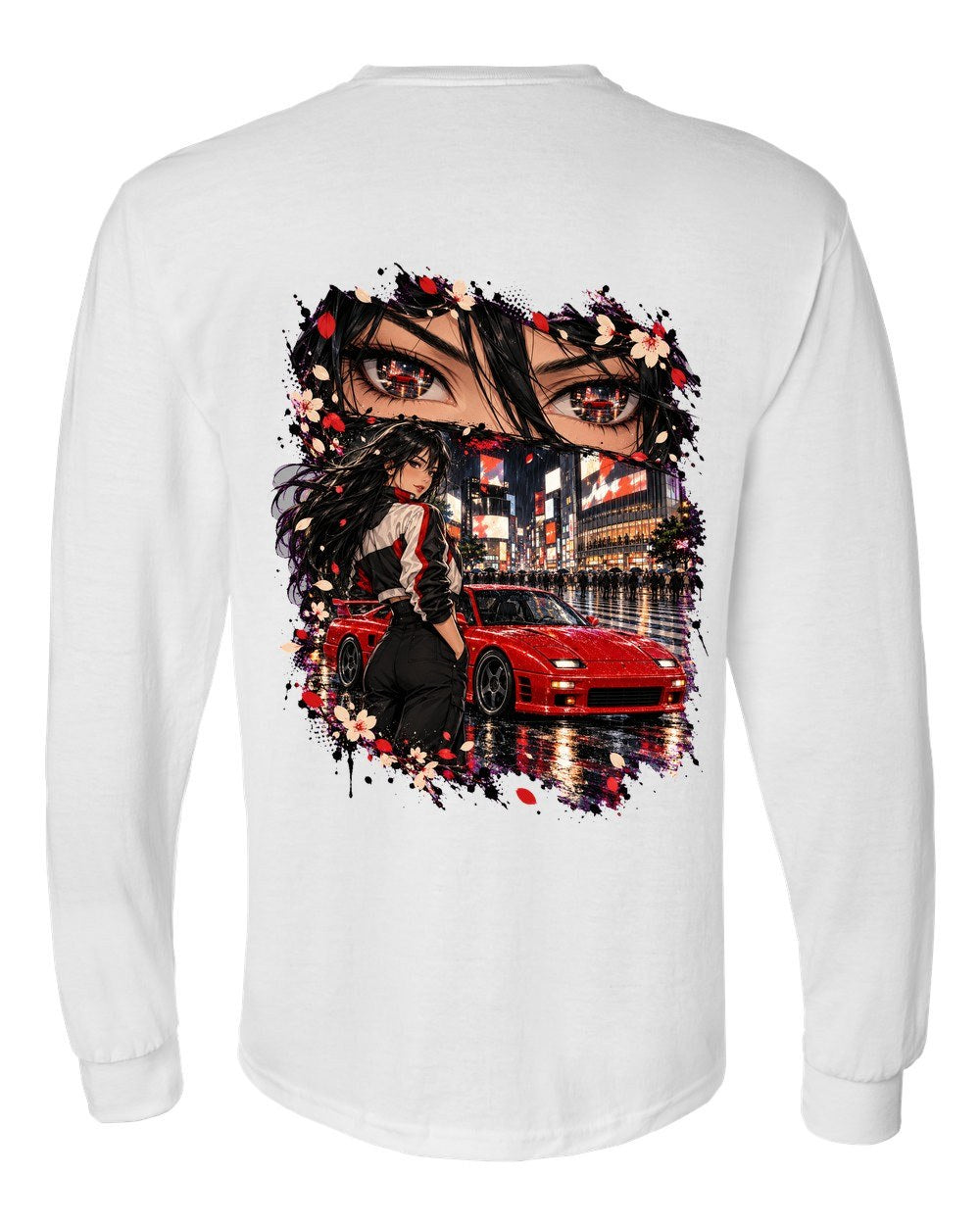Mitsubishi 3000GT VR-4 Anime Girl Long Sleeve White back