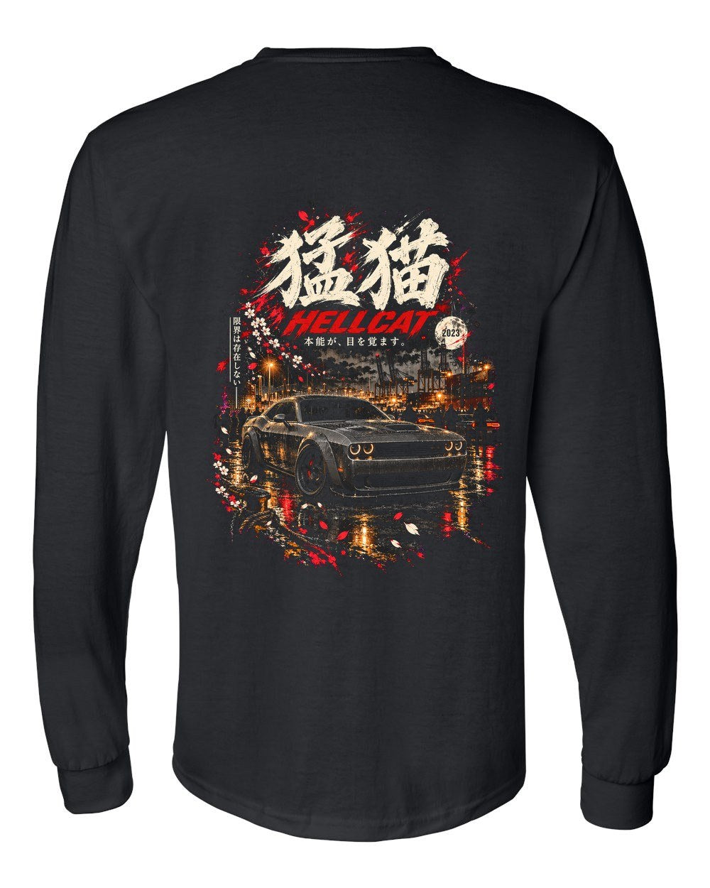 Dodge Challenger Hellcat Long Sleeve Black back