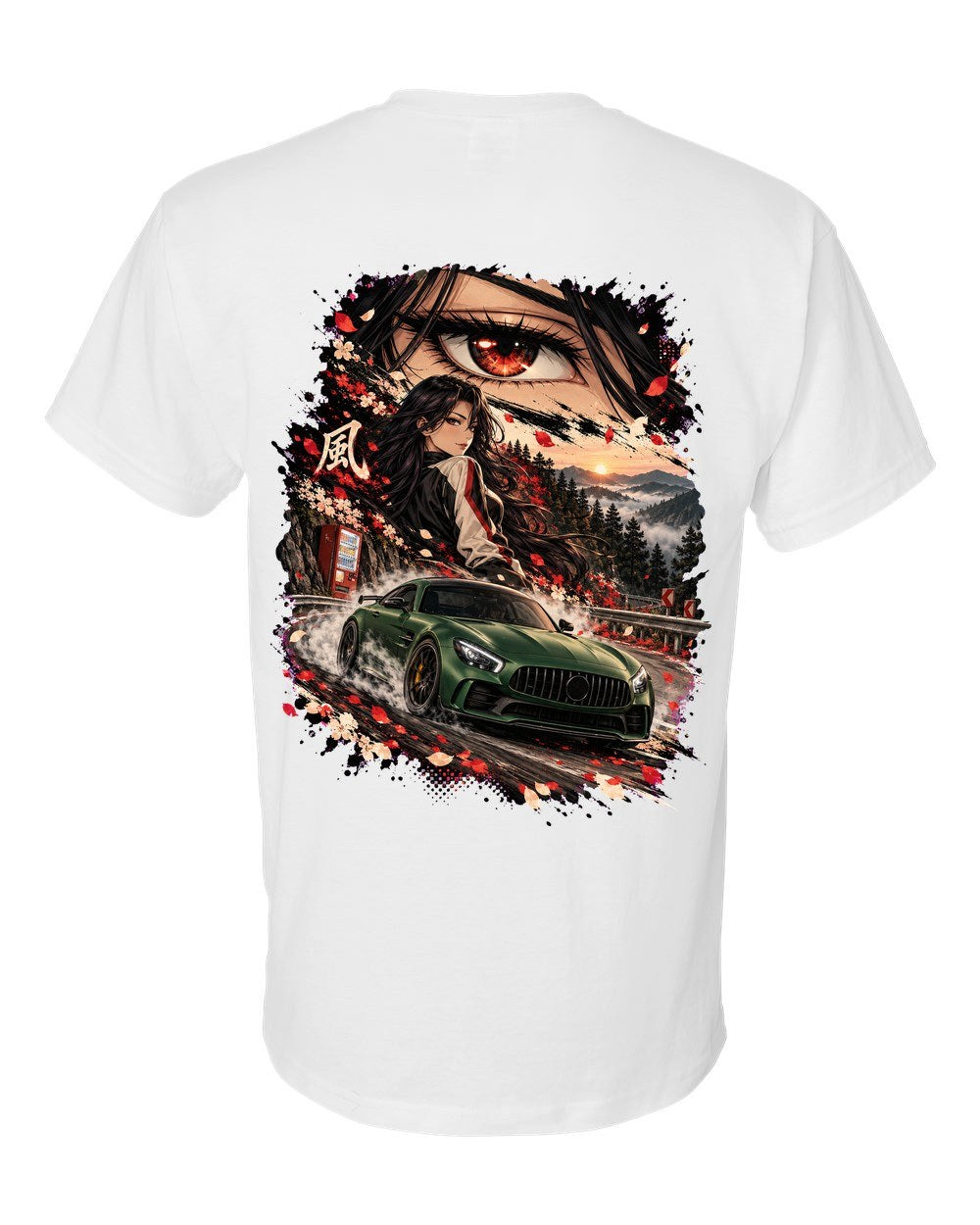 Mercedes-AMG GT R Anime Girl T-Shirt White back