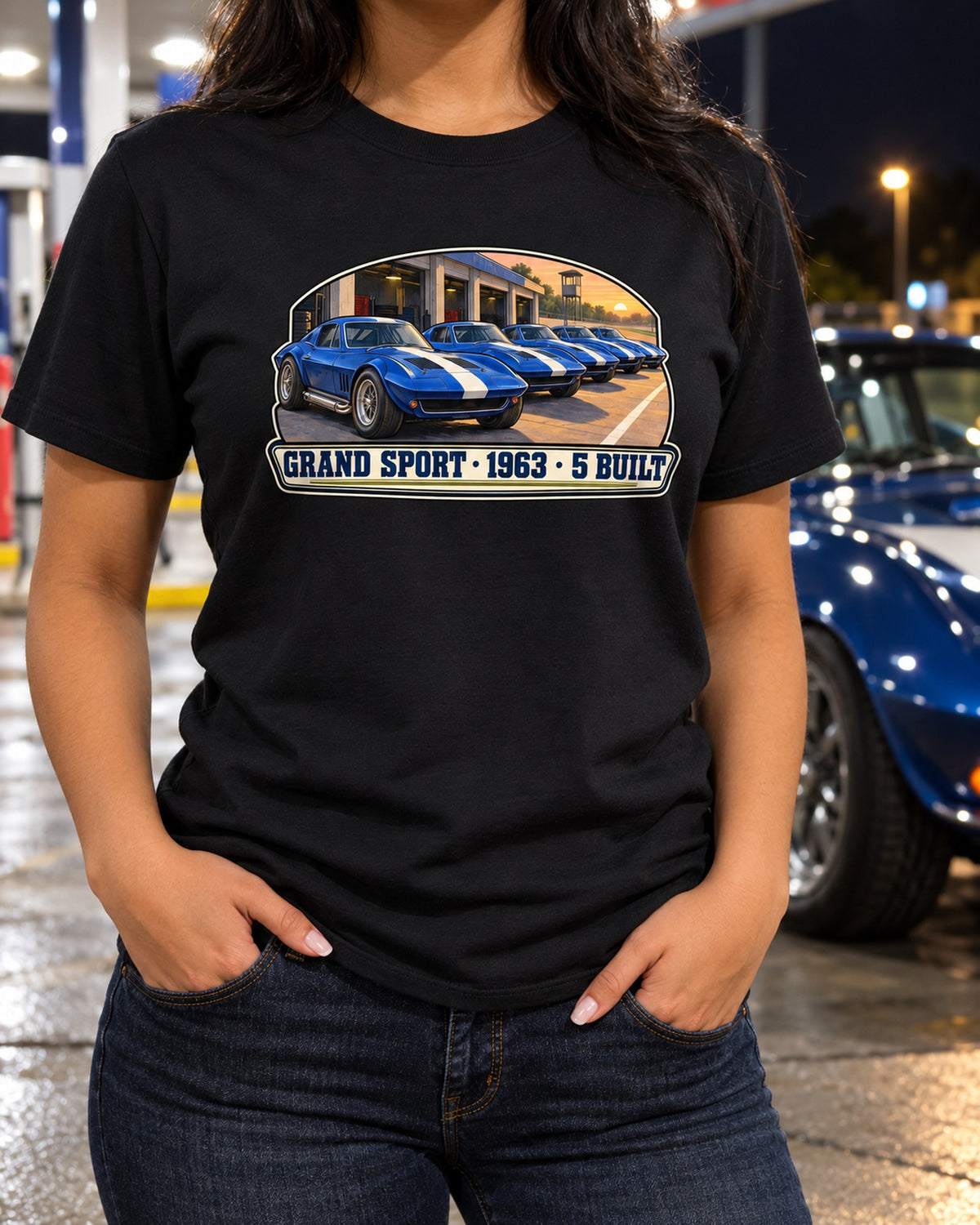 2014 Corvette C7 Stingray Isometric Fender Gill Vector Shirt T-Shirt Black worn hero