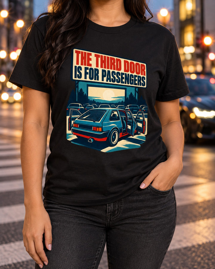Veloster N JS Third Door Drive-In Race Poster Shirt T-Shirt Black worn hero