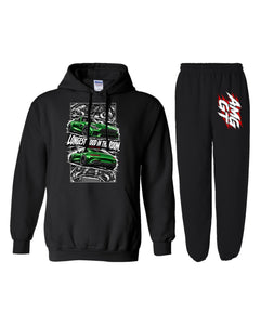 AMG GT Torn Poster Hoodie + Jogger Set black hoodie and sweatpants
