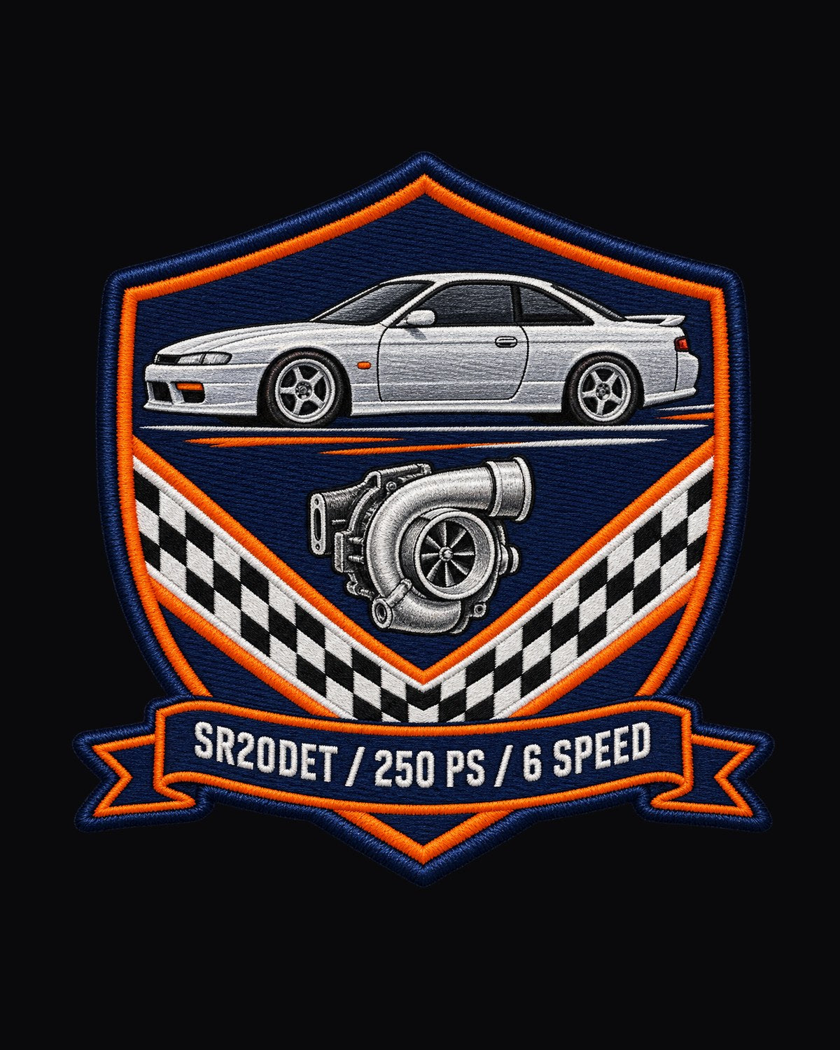 S15 Silvia SR20DET Shield Crest Shirt, 250 PS 6 Speed design only