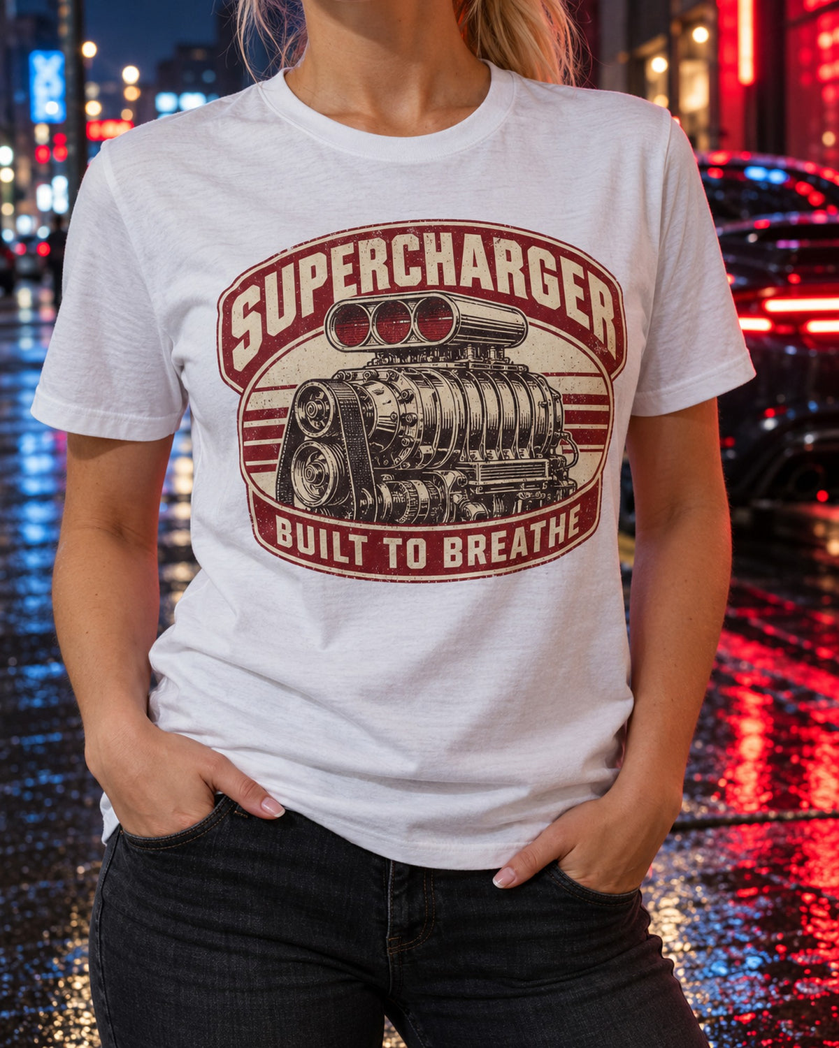 2023 Ford F-150 Raptor R P702 Supercharger Spec Plate Shirt T-Shirt White worn hero