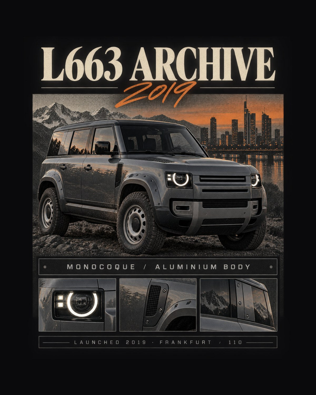 Land Rover Defender L663 110 Archive Panel Shirt, 2019 Frankfurt design only