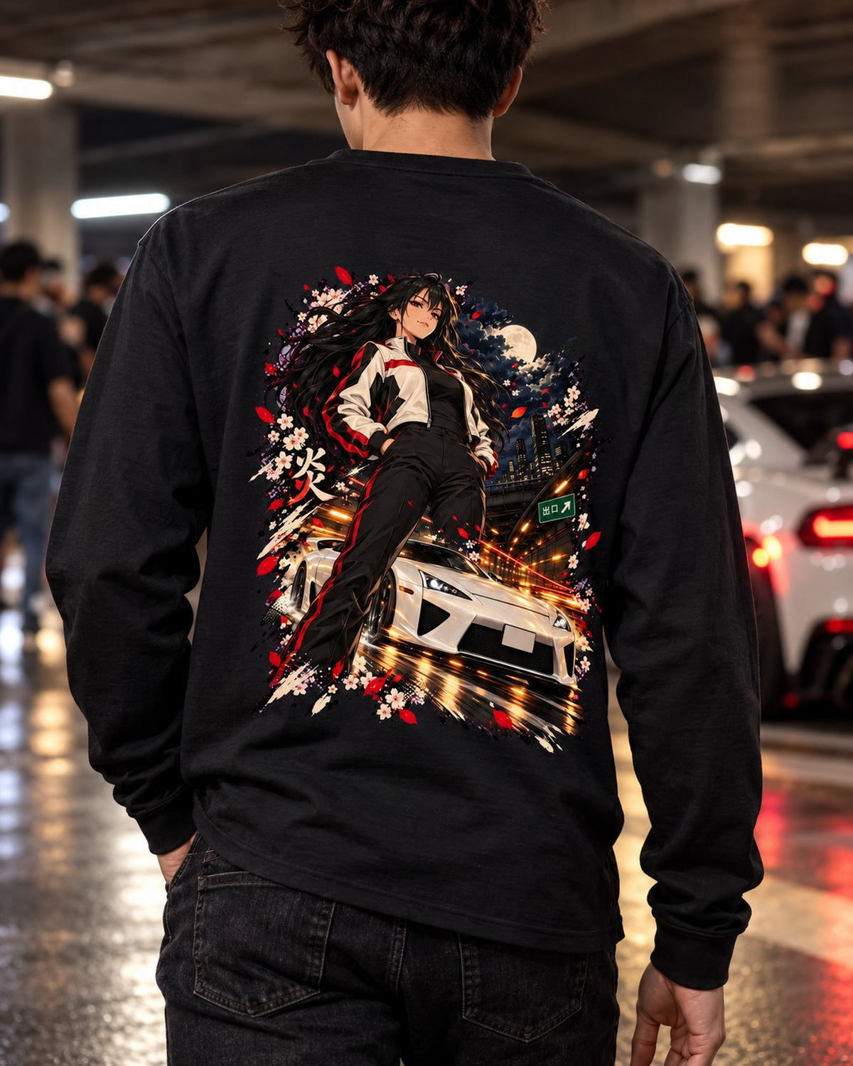 Lexus LFA Anime Girl Shirt, Hoodie & More Long Sleeve Black worn hero