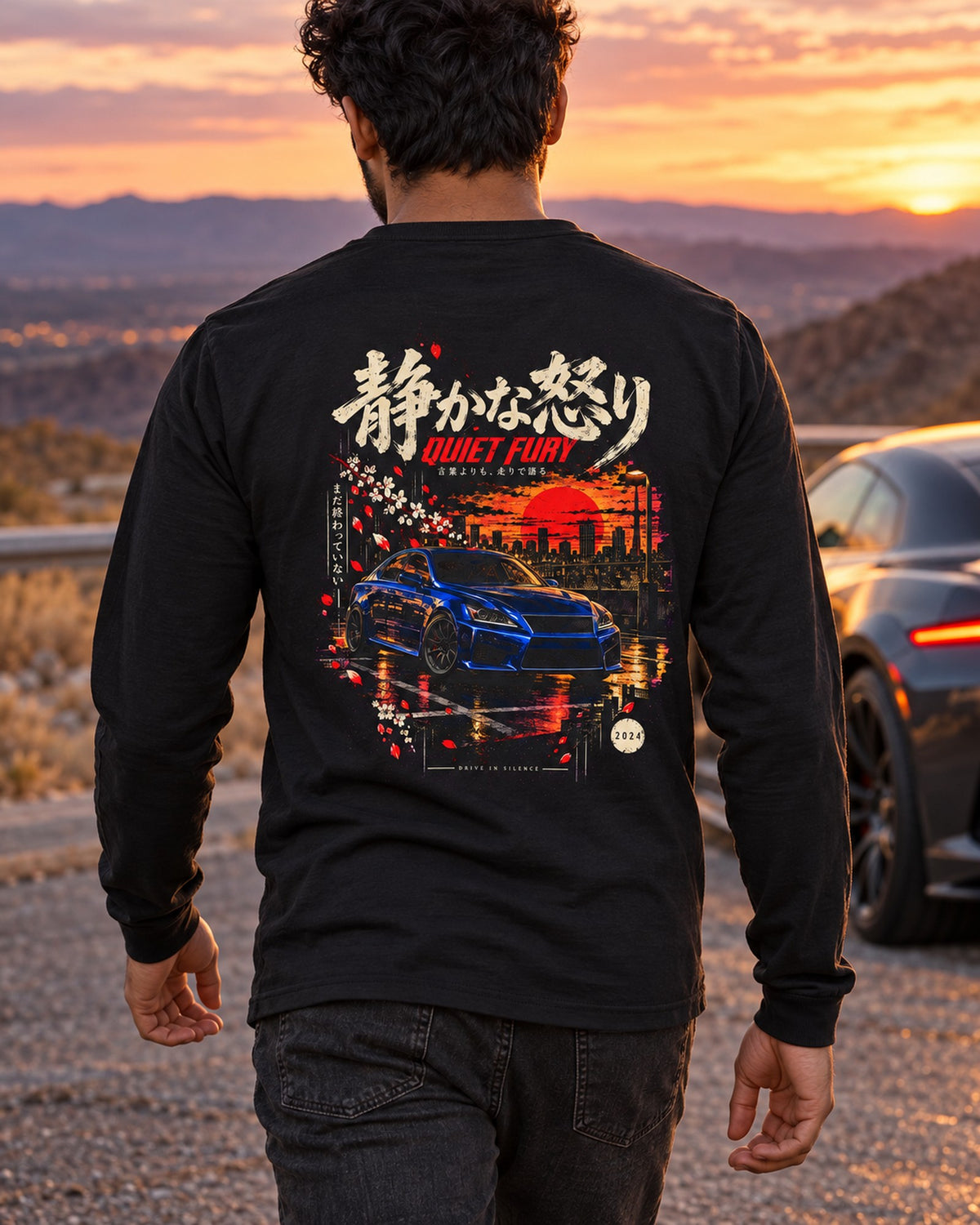 Lexus IS F Quiet Fury Shirt, Hoodie & More Long Sleeve Black worn hero