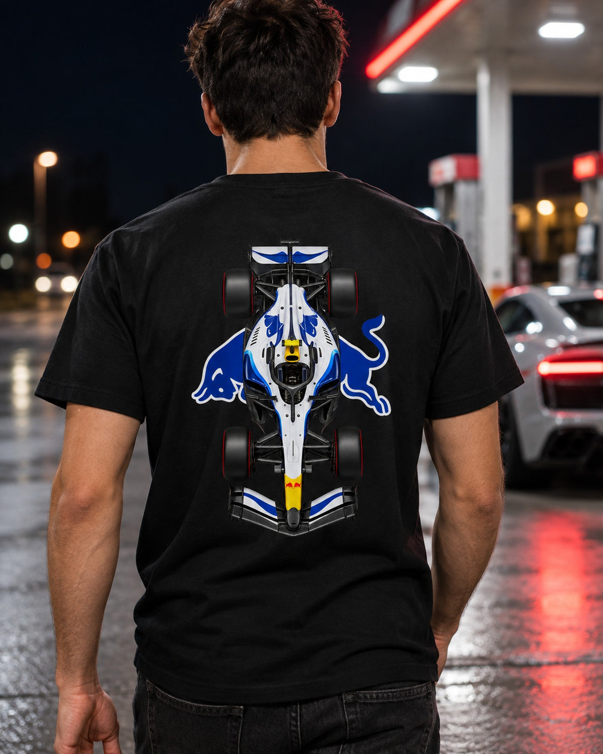 Racing Bulls VCARB 03 2026 F1 Overhead Poster Shirt, Formula 1 Tee, Design 21 T-Shirt Black worn hero