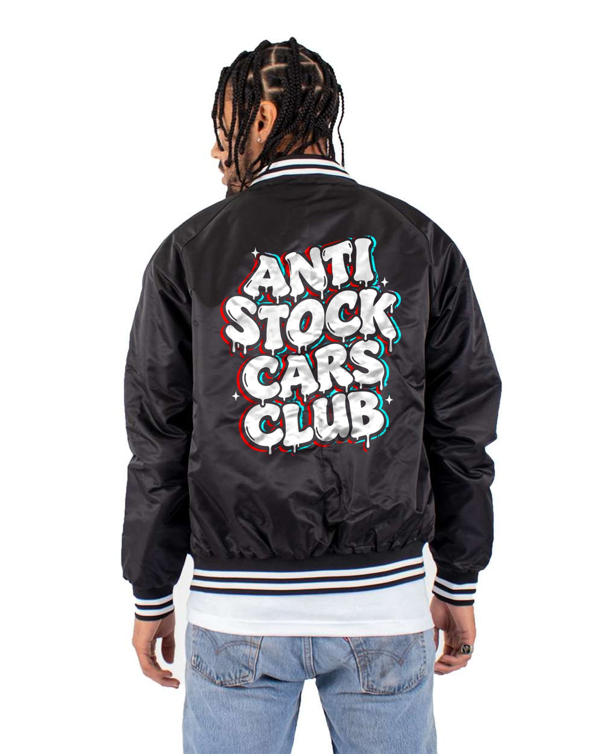 Anti Stock Cars Club Graffiti Shirt, Hoodie & More Bomber Jacket Black back