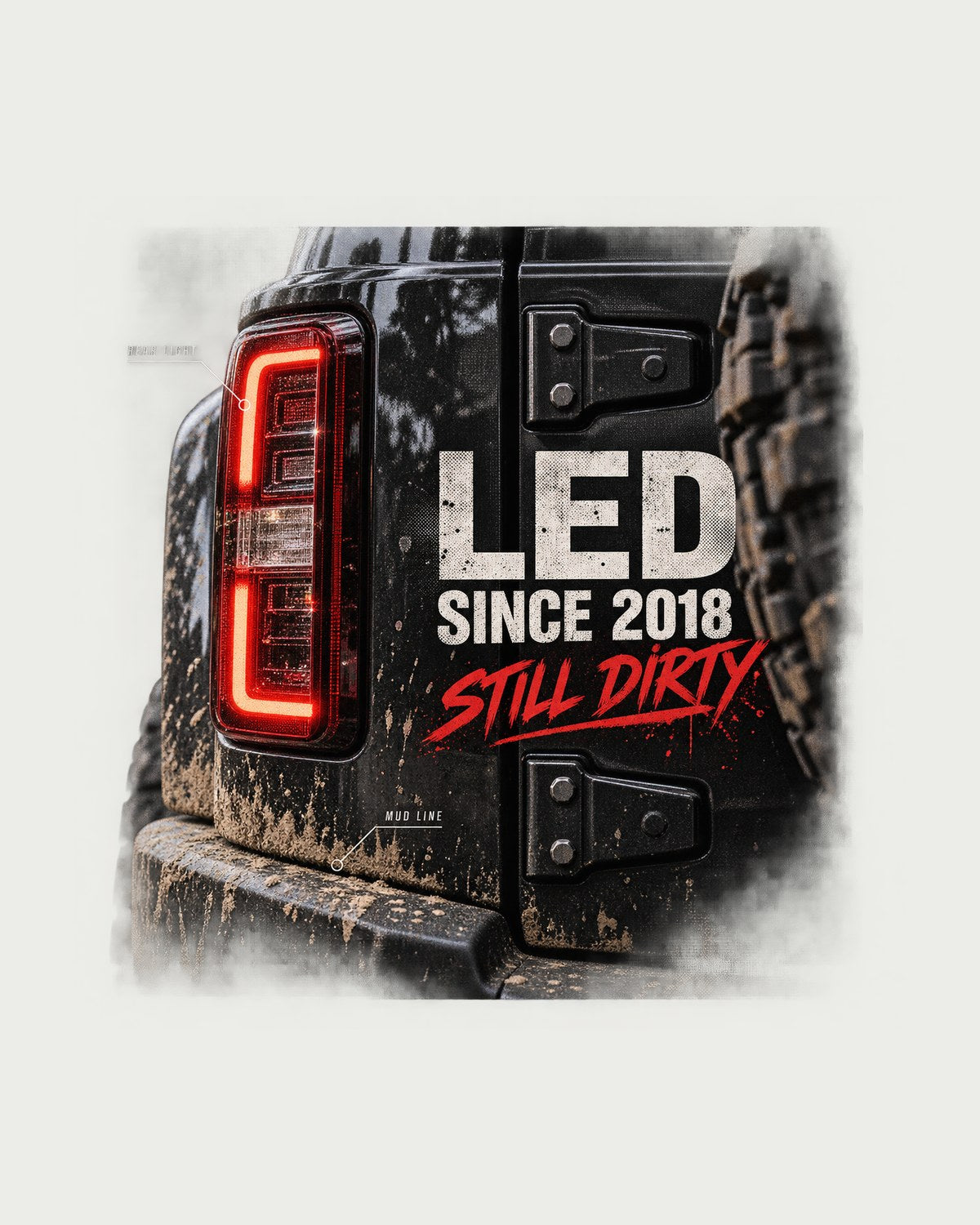 Jeep Wrangler JL LED Taillight Macro print Tee design only