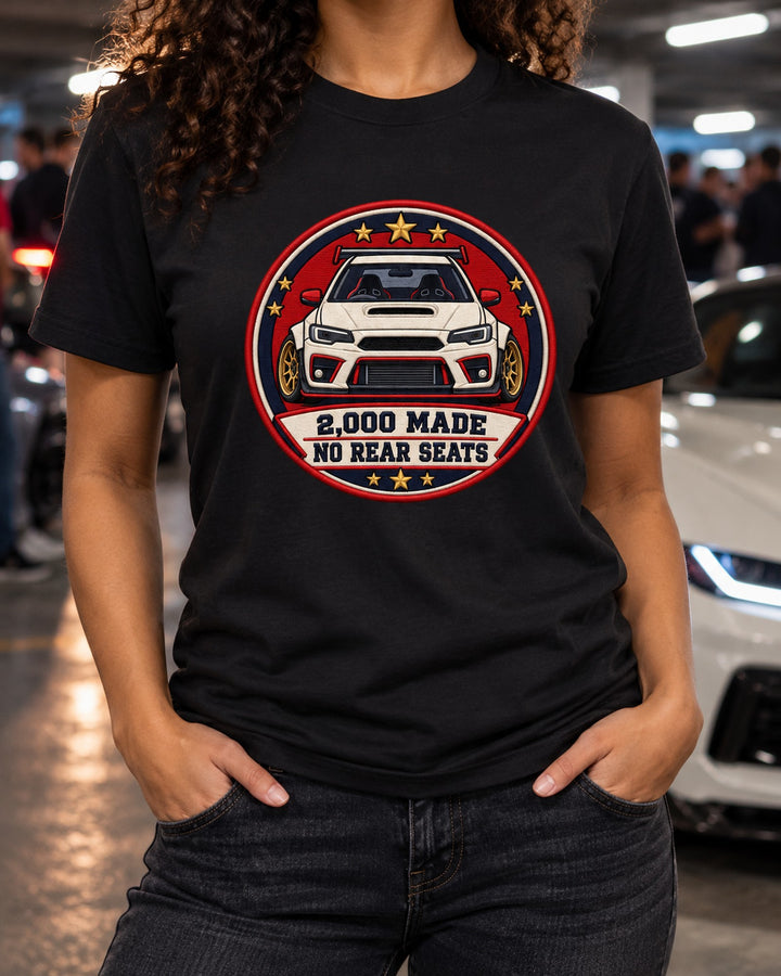 Mini GP1 R53 Numbered Run Varsity Crest Shirt, 2,000 Made T-Shirt Black worn hero