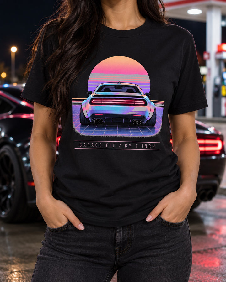 Dodge Challenger Scat Pack Widebody LC Pastel Shirt, Car Guy Tee T-Shirt Black worn hero