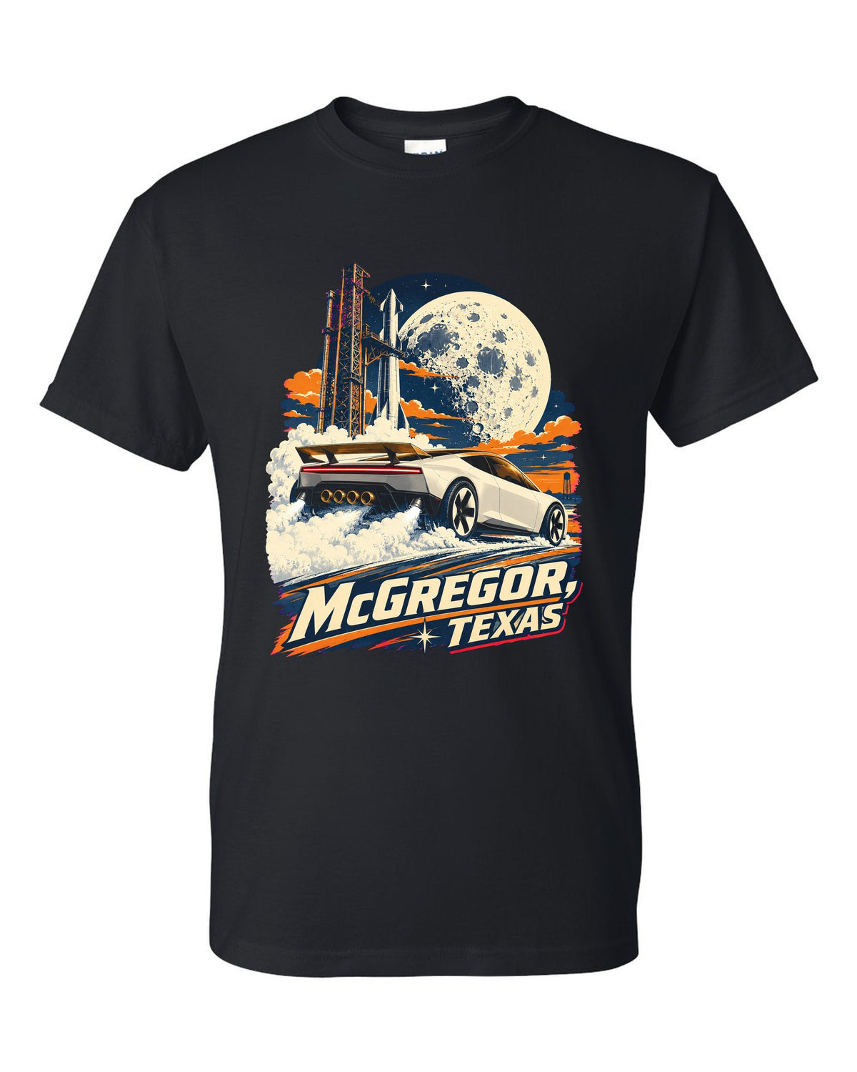 Tesla Roadster McGregor T-Shirt Black front