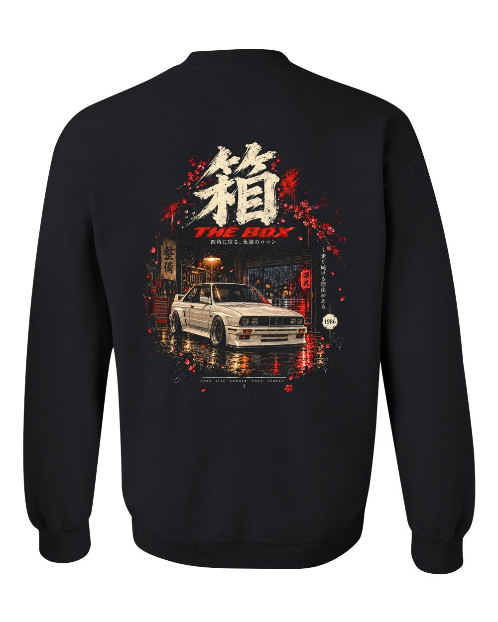 BMW M3 E30 Crewneck Black back