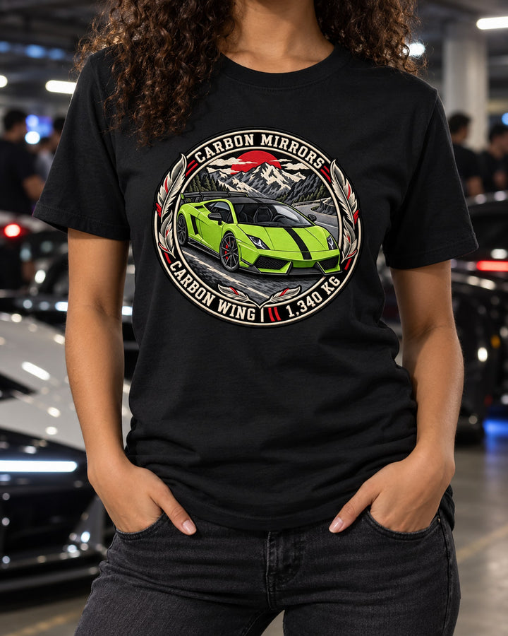 Lamborghini Gallardo LP570-4 Superleggera Crest Shirt, Car Gift T-Shirt Black worn hero