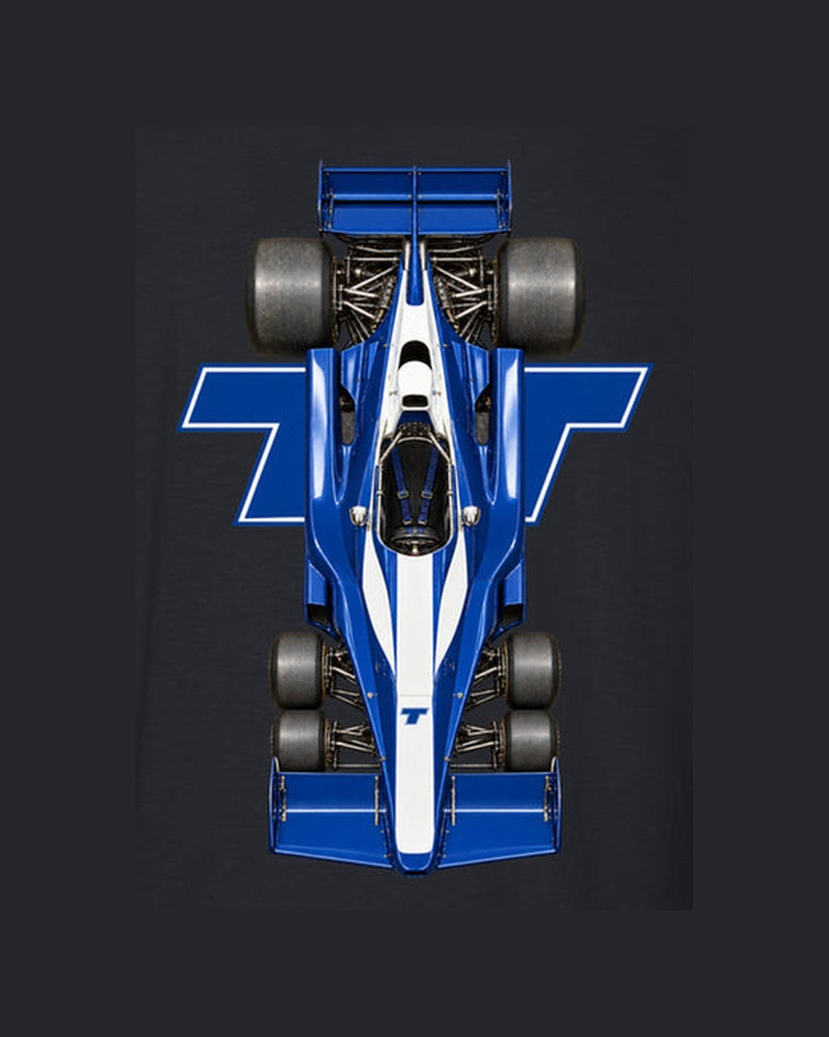 Tyrrell P34 1976 Classic F1 Overhead Poster Shirt, Formula 1 Tee design only