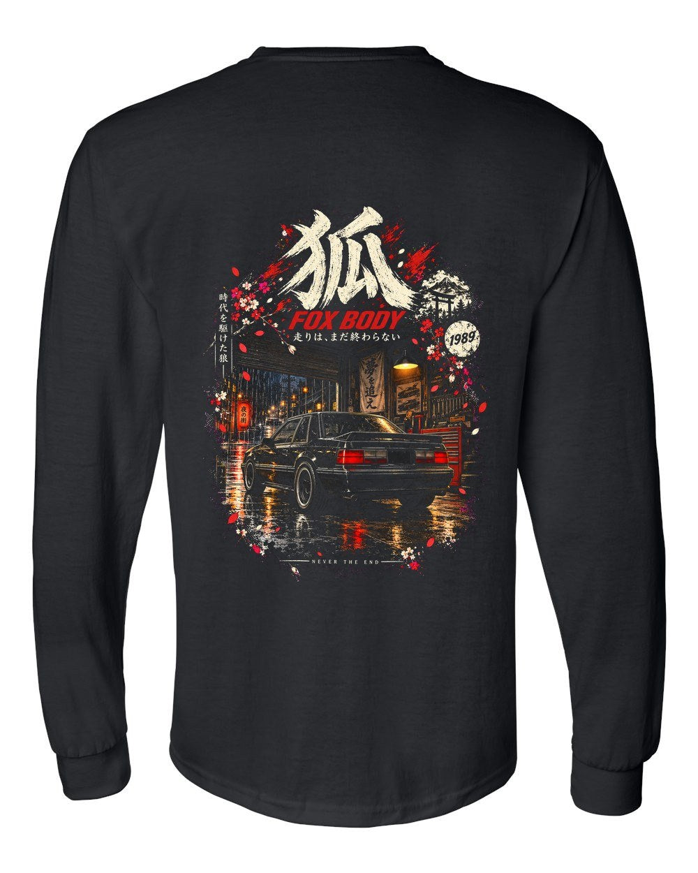 Ford Mustang Fox Body Long Sleeve Black back