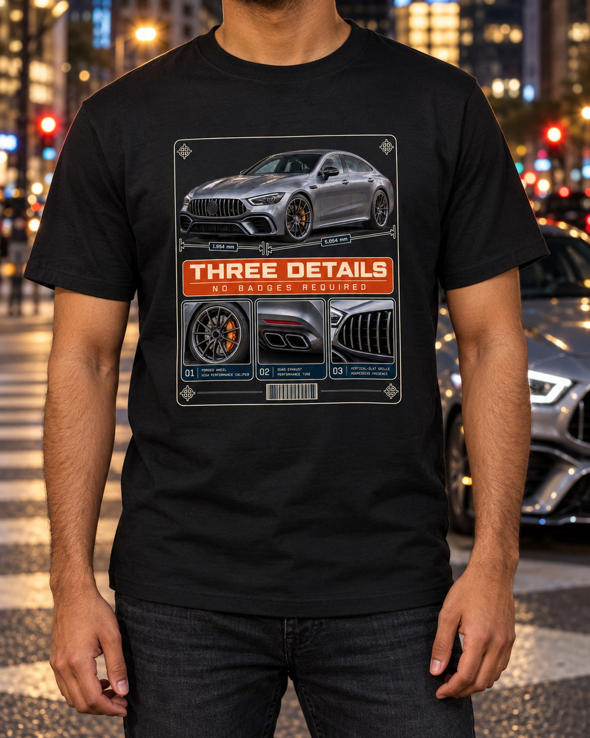 Mercedes-AMG GT 63 S 4-Door X290 Dossier Panel Shirt, Car Guy Gift T-Shirt Black worn hero