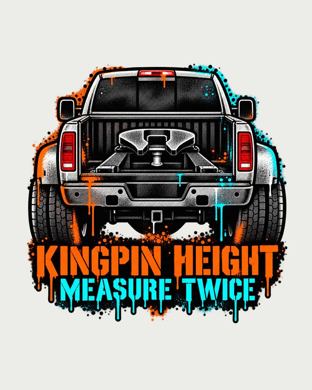 Fifth Wheel Kingpin Height Stencil Shirt, Ram 3500 6.7 Cummins design only