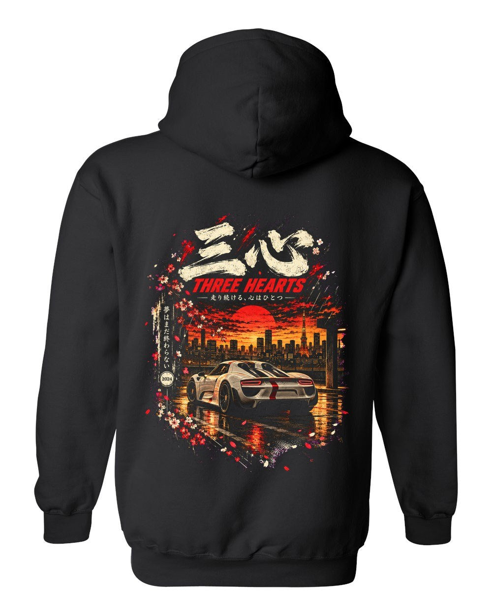 Porsche 918 Spyder Pull Over Hoodie Black back