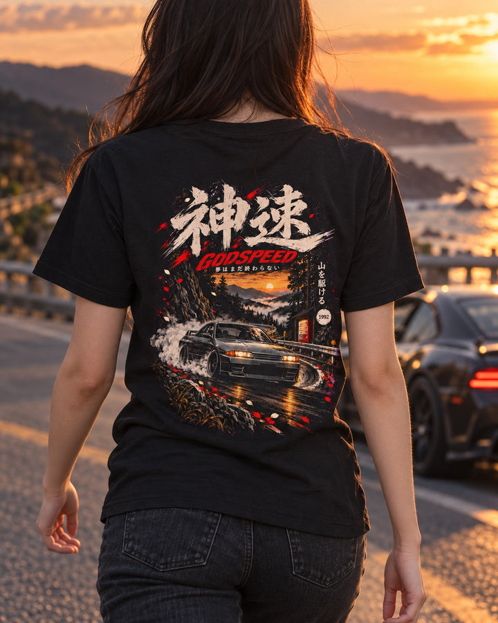 Nissan Skyline GT-R R32 Godspeed Shirt, Hoodie & More T-Shirt Black worn hero