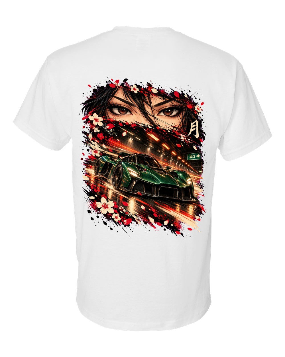 Aston Martin Valkyrie Anime Girl T-Shirt White back