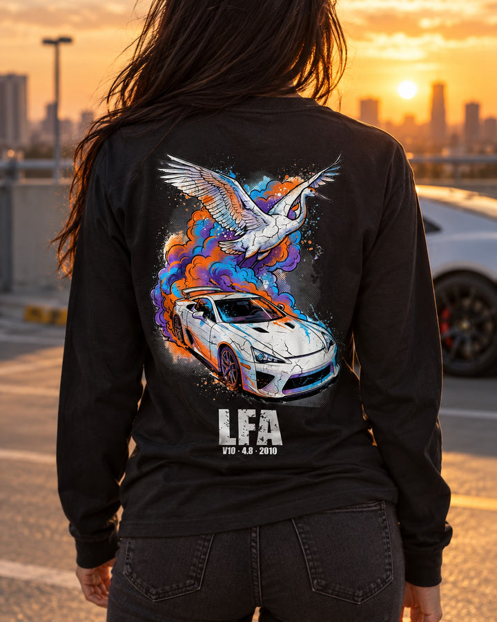 Lexus LFA Crane Long Sleeve T-Shirt worn hero