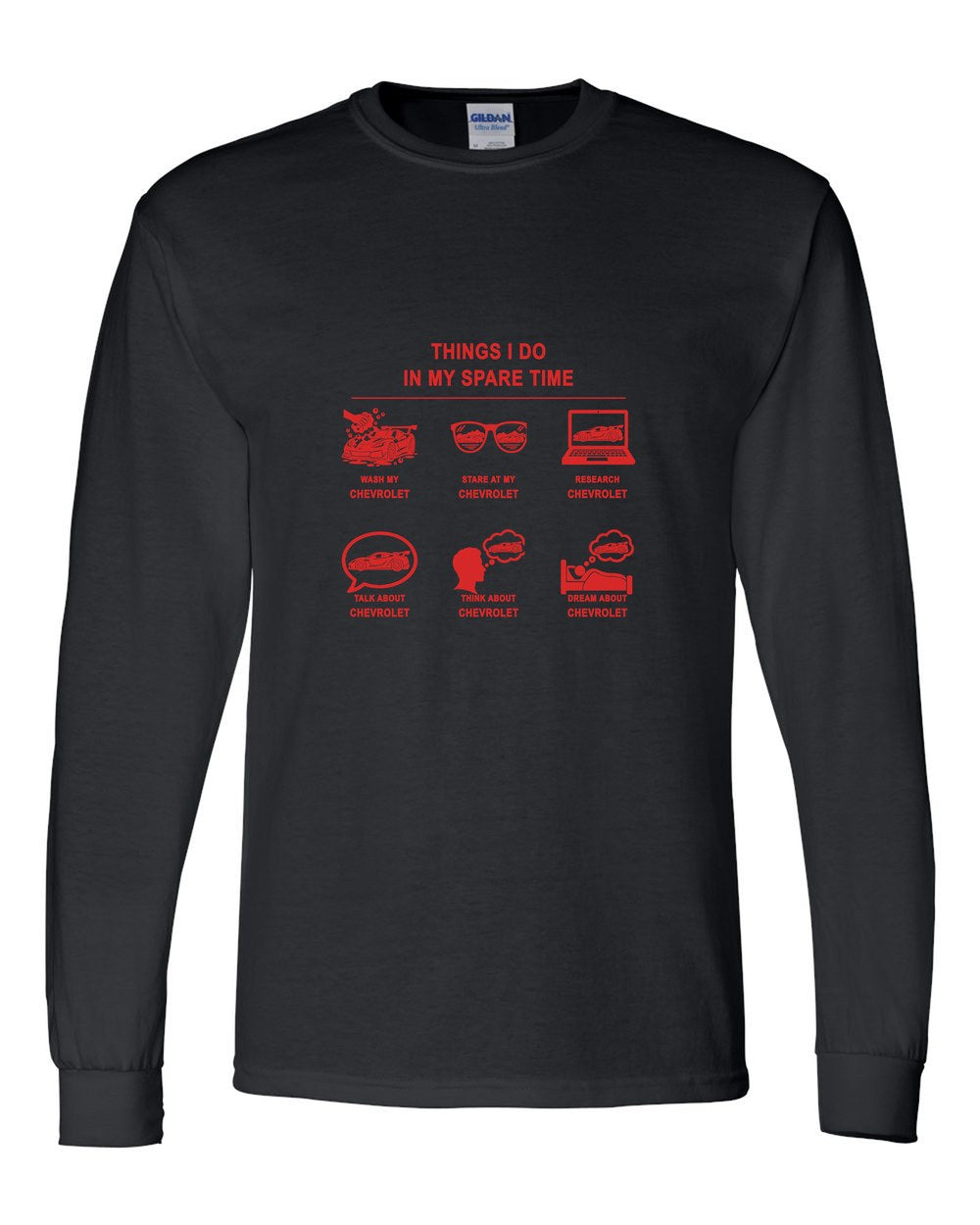 Chevrolet Things I Do Long Sleeve Black front