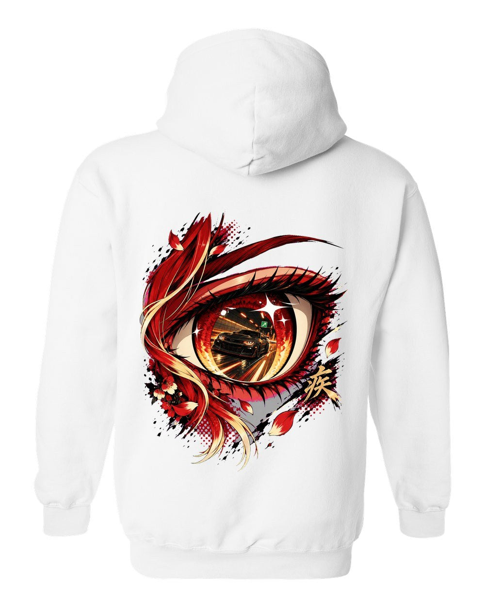 Chevrolet Camaro ZL1 1LE Anime Girl Pull Over Hoodie White back