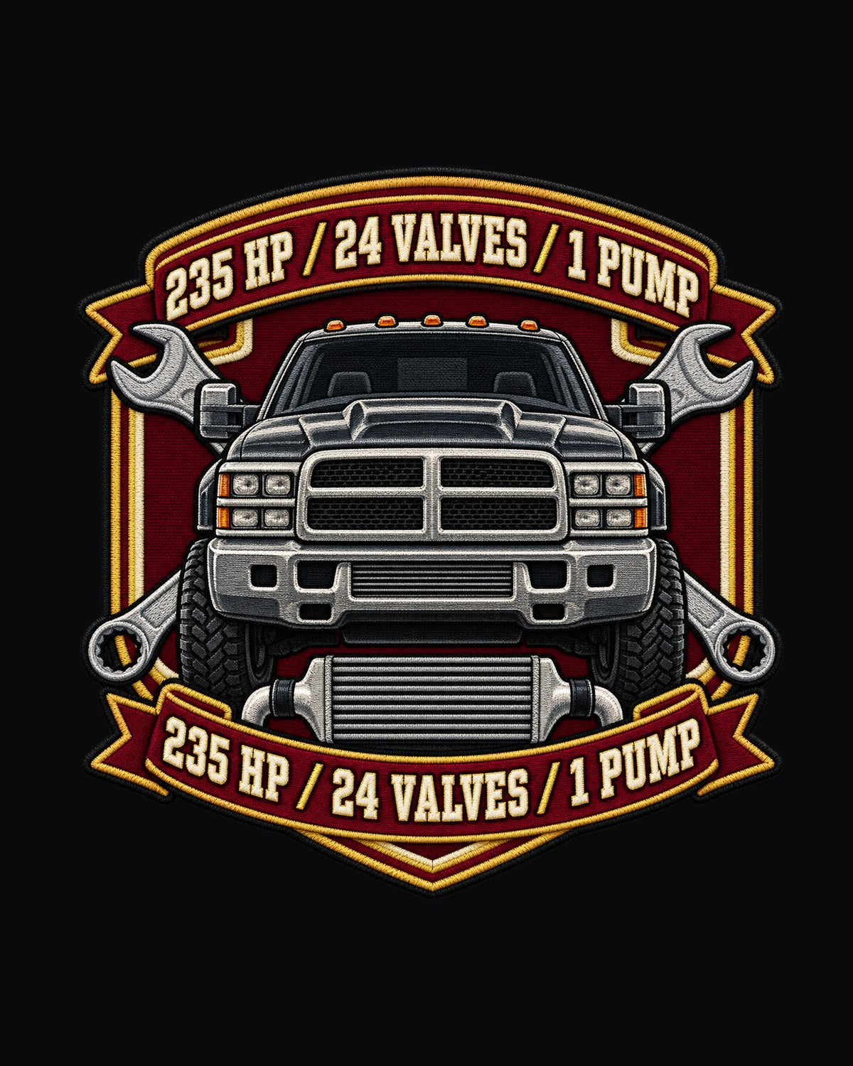 Dodge Ram 2500 24V Cummins Varsity Crest Shirt, Diesel Gift design only