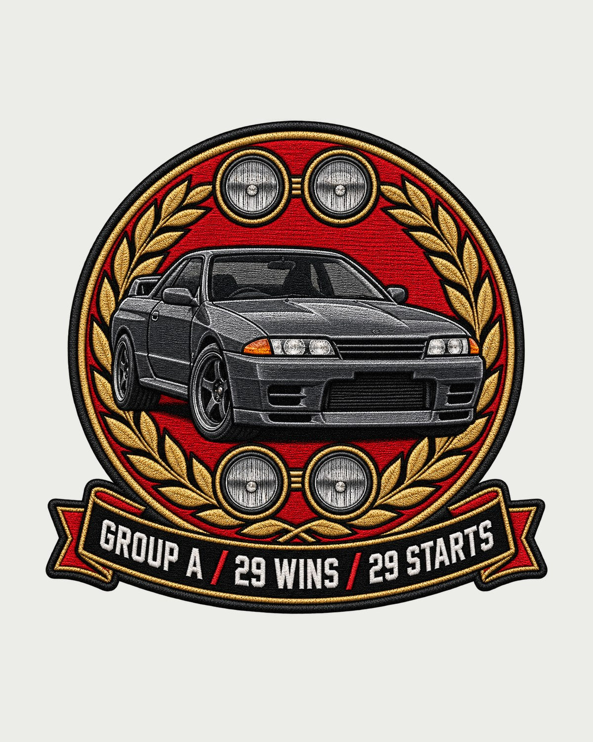 Group A Crest Shirt, Nissan Skyline GT-R R32 29 Wins design only