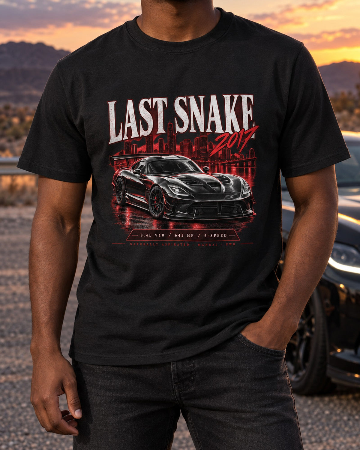 Dodge Viper VX I ACR 2017 Last Snake Archive Panel Shirt T-Shirt Black worn hero