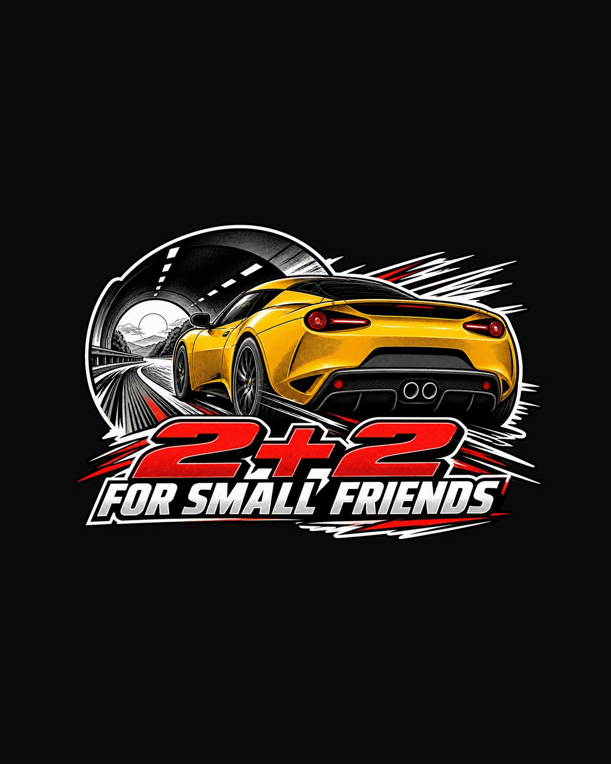 Lotus Evora 2008 Retro Manga Shirt, 2+2 For Small Friends design only