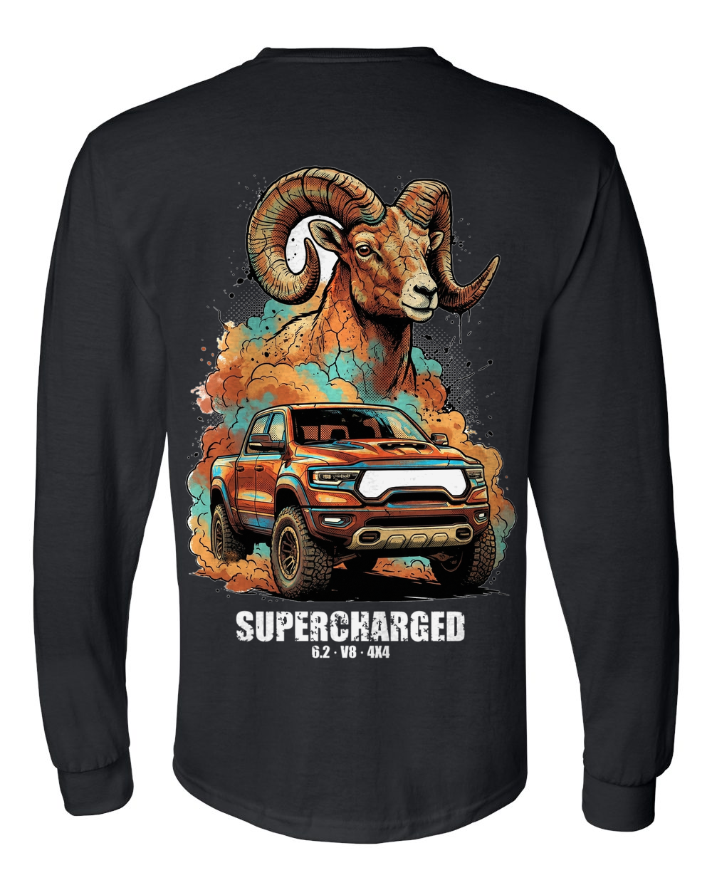 Ram TRX Bighorn Long Sleeve T-Shirt — Black back
