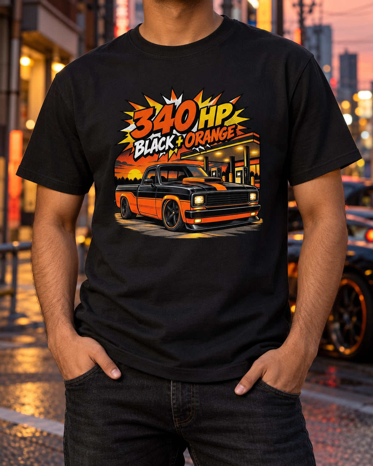 Ford F-150 SVT Lightning Harley Edition Pop-Art Shirt T-Shirt Black worn hero