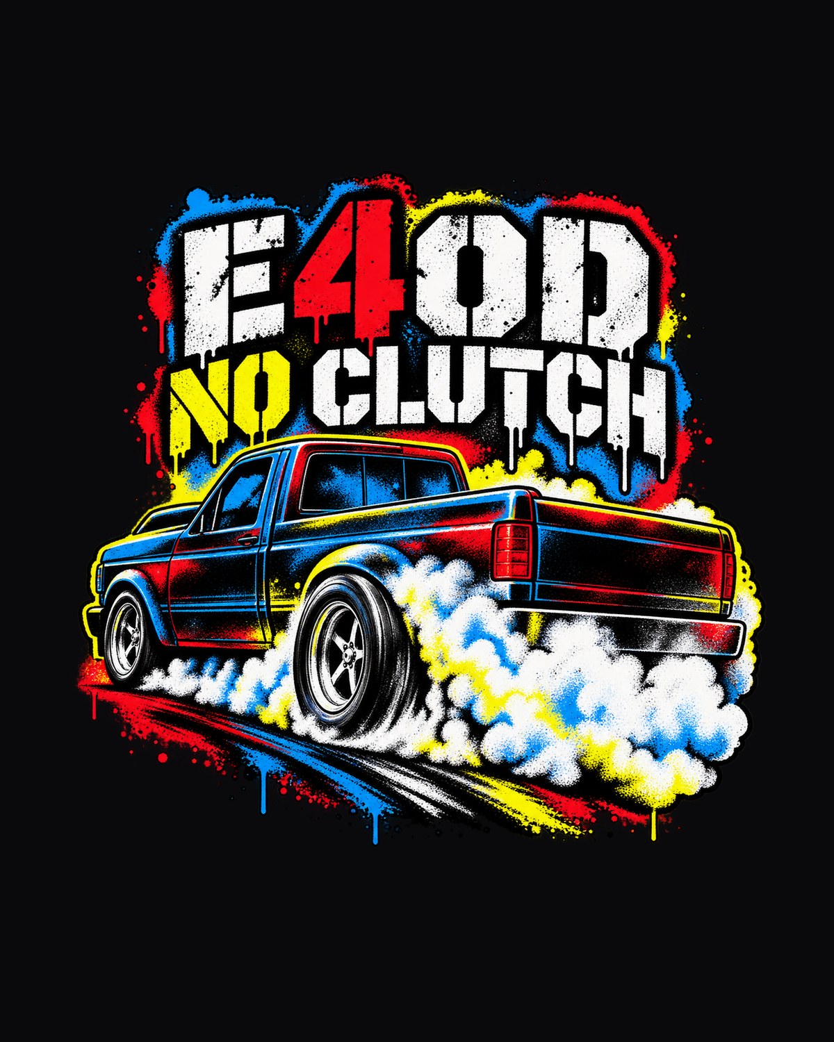 Ford F-150 SVT Lightning 1993-1995 Stencil Burnout Shirt design only