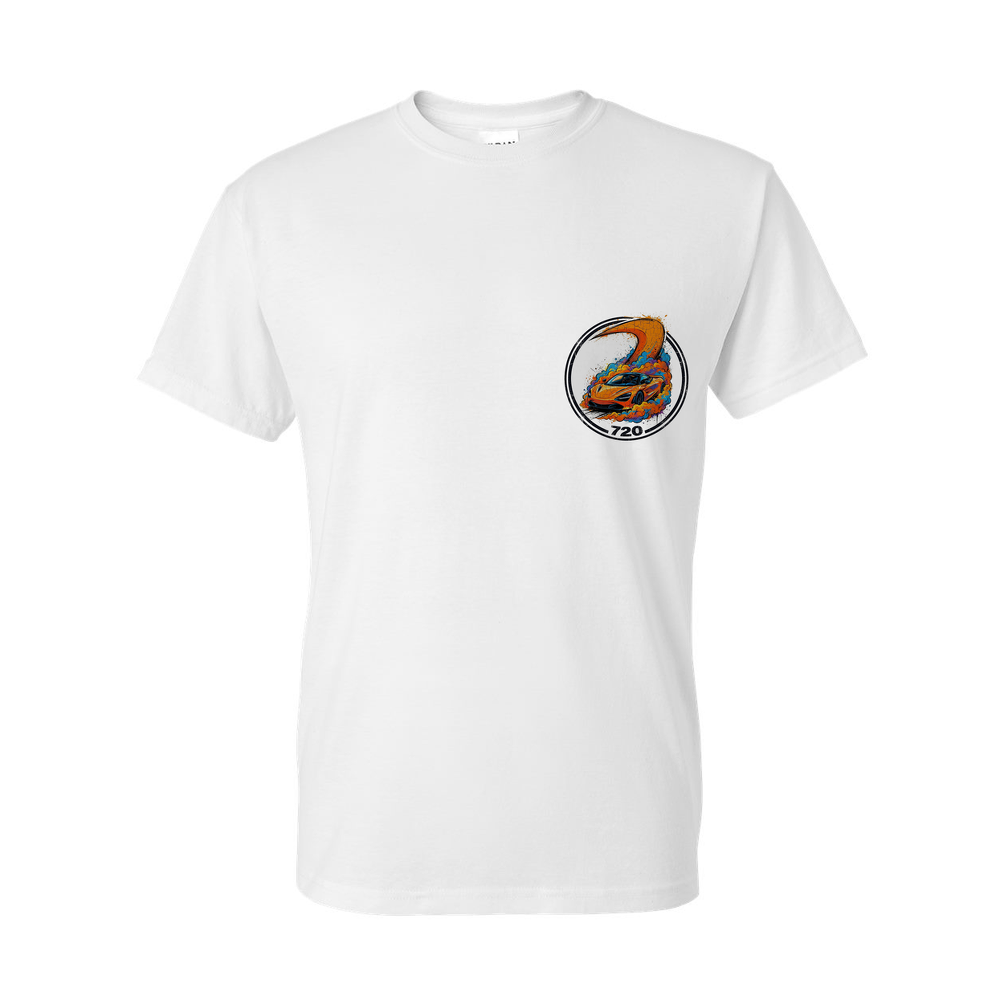 McLaren 720S Papaya T-Shirt — White front emblem