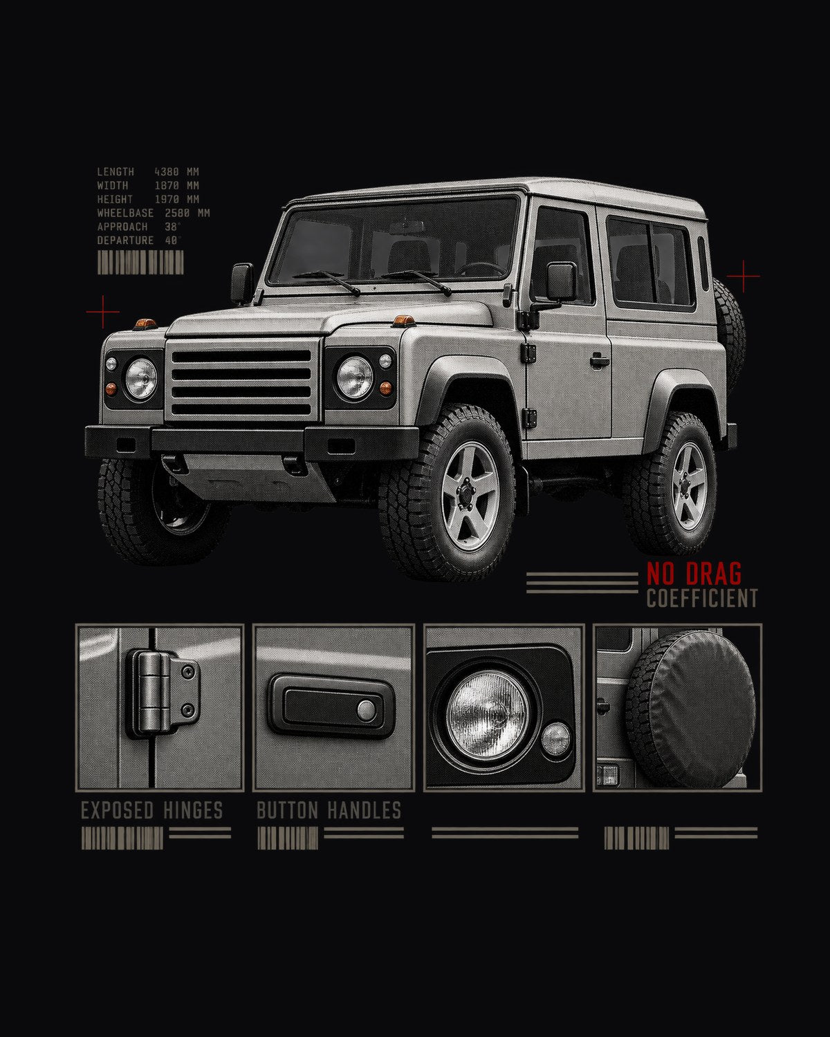 Mercedes G-Class W463 Hardware Dossier Shirt, G-Wagen Gift design only