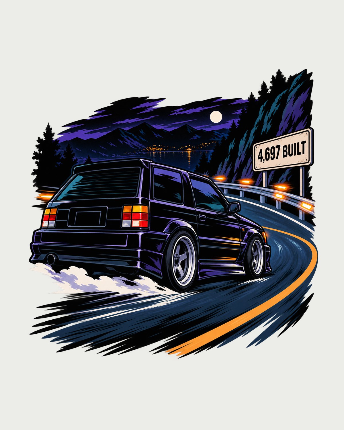GMC Typhoon Anime Night Touge Shirt, 4,697 Built Car Guy Gift design only
